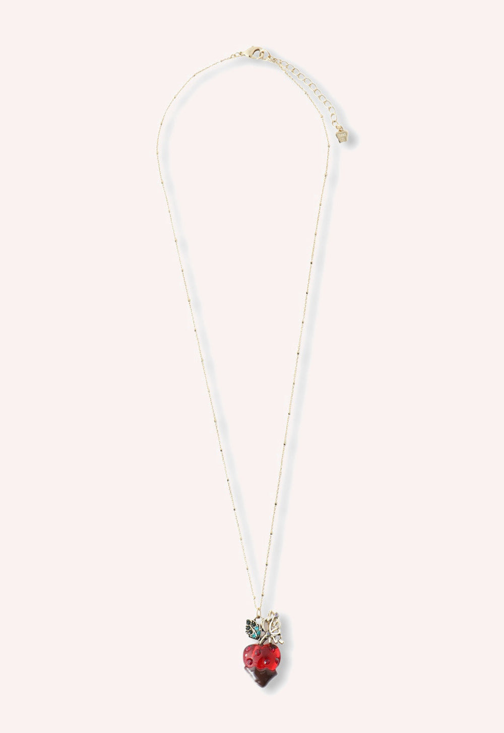 Chocolate Covered Strawberry Necklace - Red Multi - Anna Sui Discount