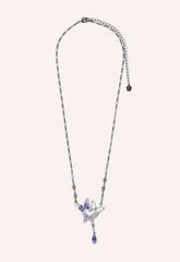 Bejeweled Butterfly Princess Necklace - Violet Gunmetal - Anna Sui Outlet