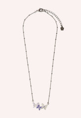 Bejeweled Butterfly Necklace - Violet Gunmetal - Anna Sui Sale