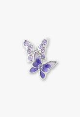 Bejeweled Butterfly Stud Earrings - Violet - Anna Sui US