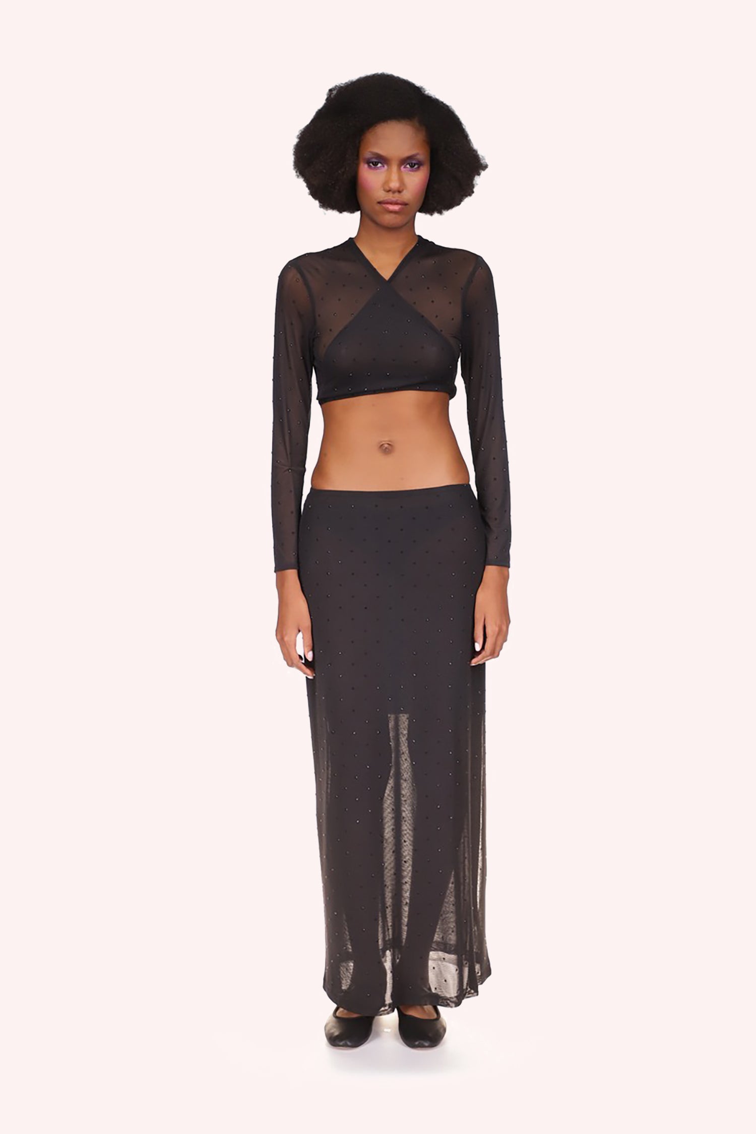 Rhinestone Mesh Skirt - Anna Sui Sale