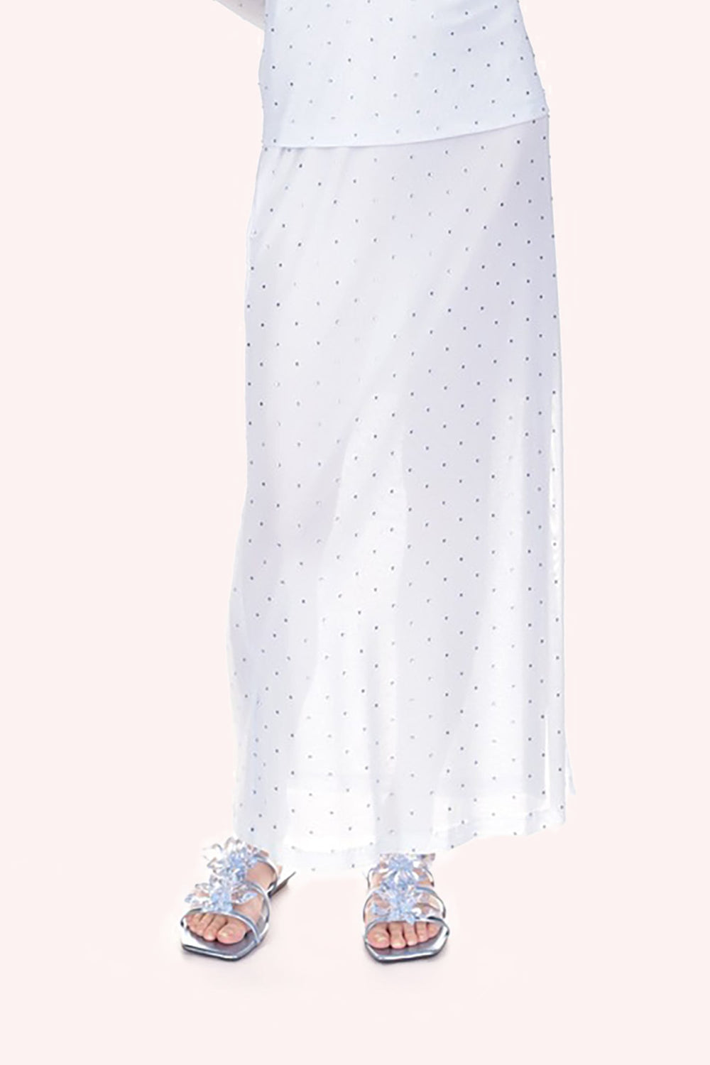 Rhinestone Mesh Skirt - Anna Sui Outlet