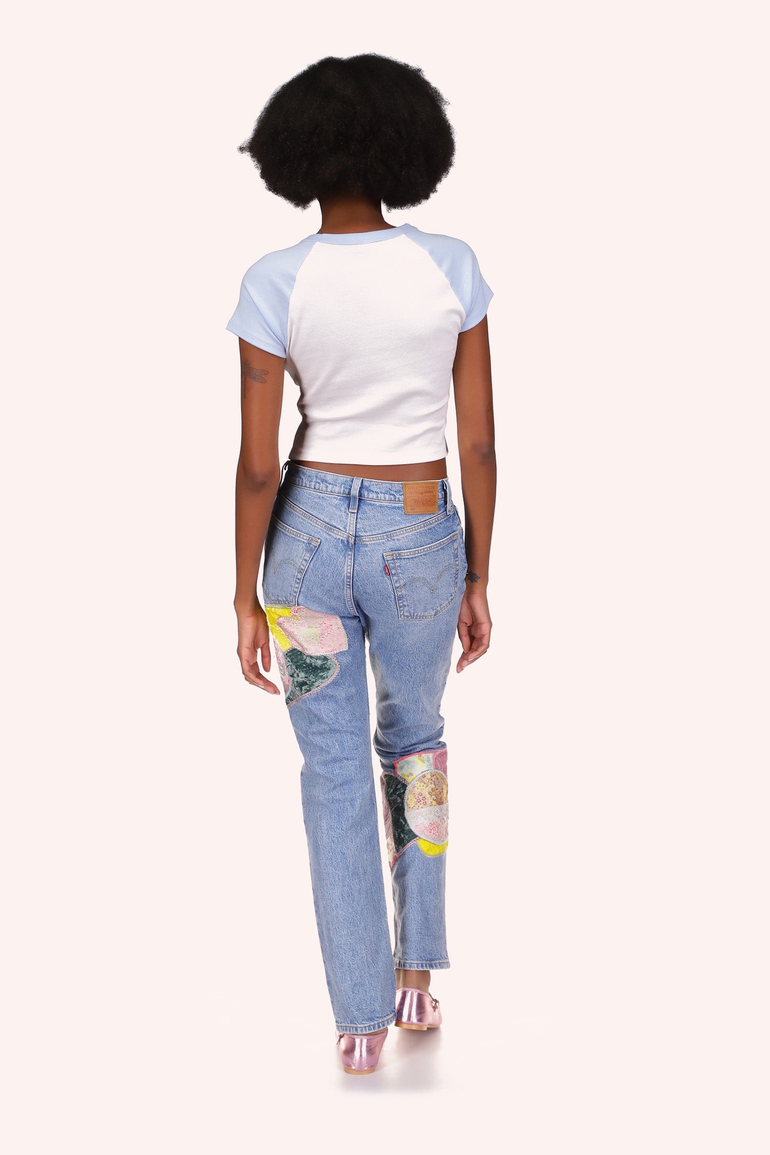 Micro Ribbed Raglan Baby Tee - Anna Sui US