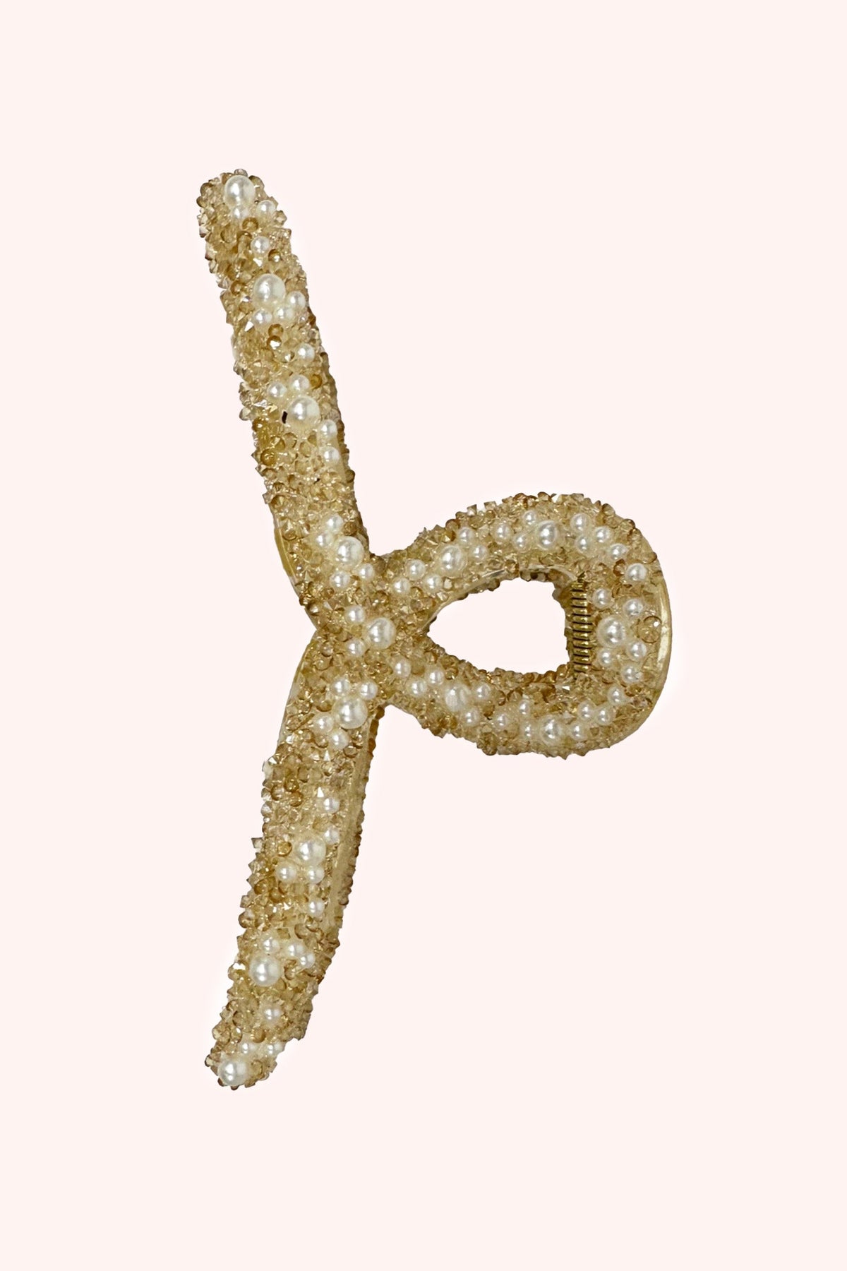 Large Pearl Encrusted French Jaw Clip Ivory - Anna Sui Discount
