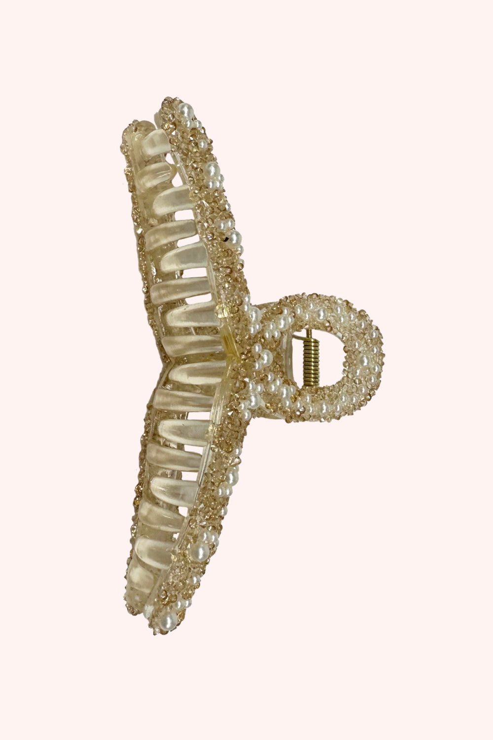 Large Pearl Encrusted French Jaw Clip Ivory - Anna Sui Discount