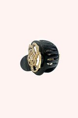 Gemstone Rose Claw Clip - Black - Anna Sui Online