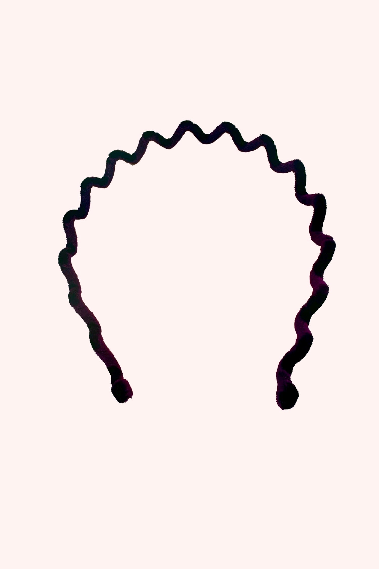 Wavy Velvet Headband Burgundy - Anna Sui US