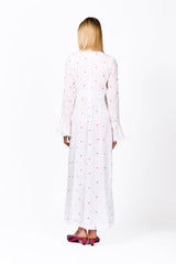 Cluny Lace Trimmed Floral Swiss Dot Maxi Dress - Anna Sui Discount