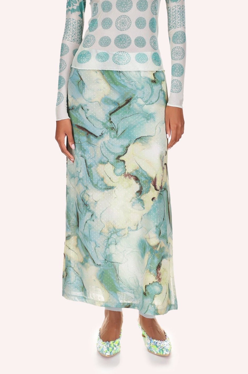 Cosmos Mesh Skirt - Anna Sui Discount