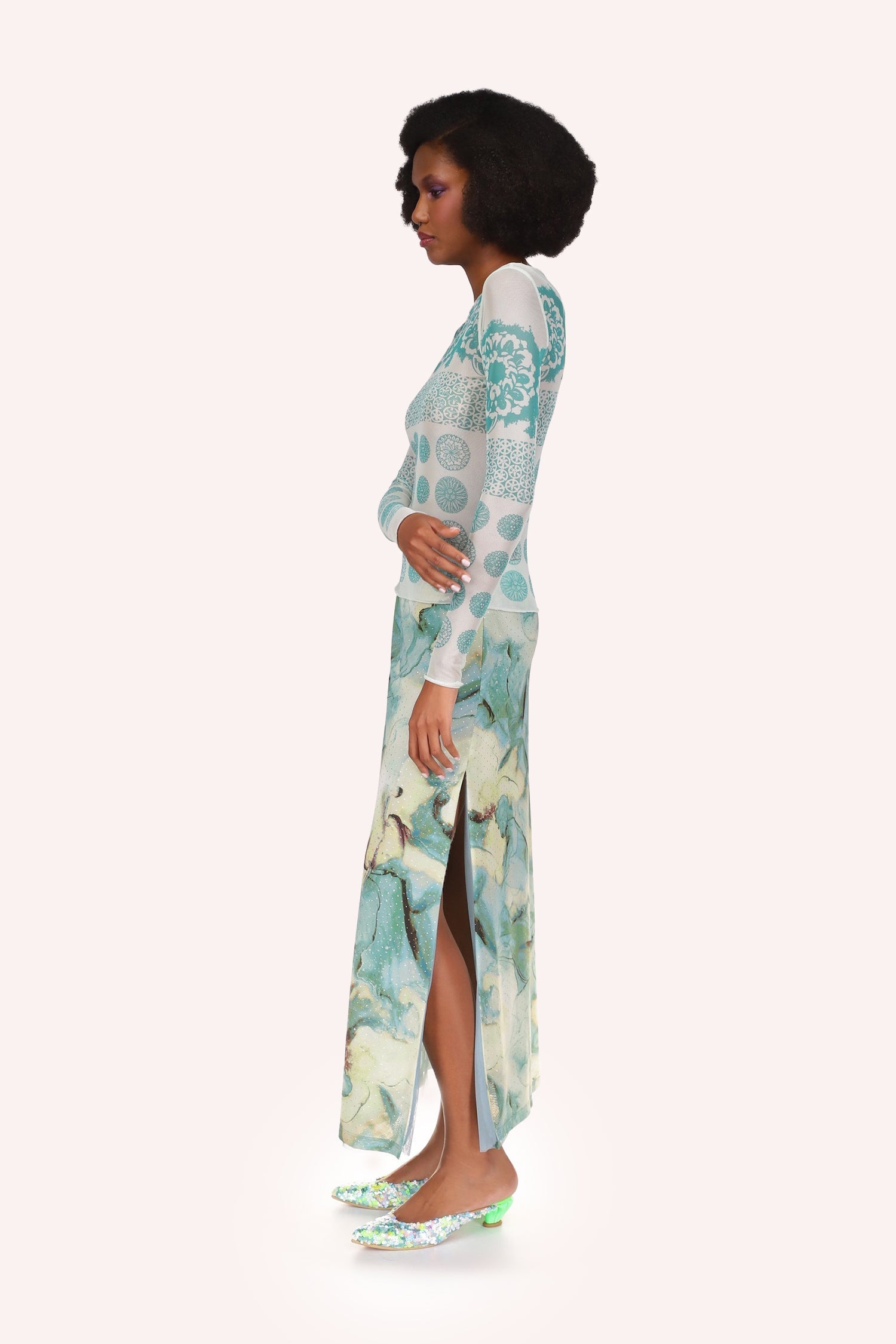 Cosmos Mesh Skirt - Anna Sui Discount