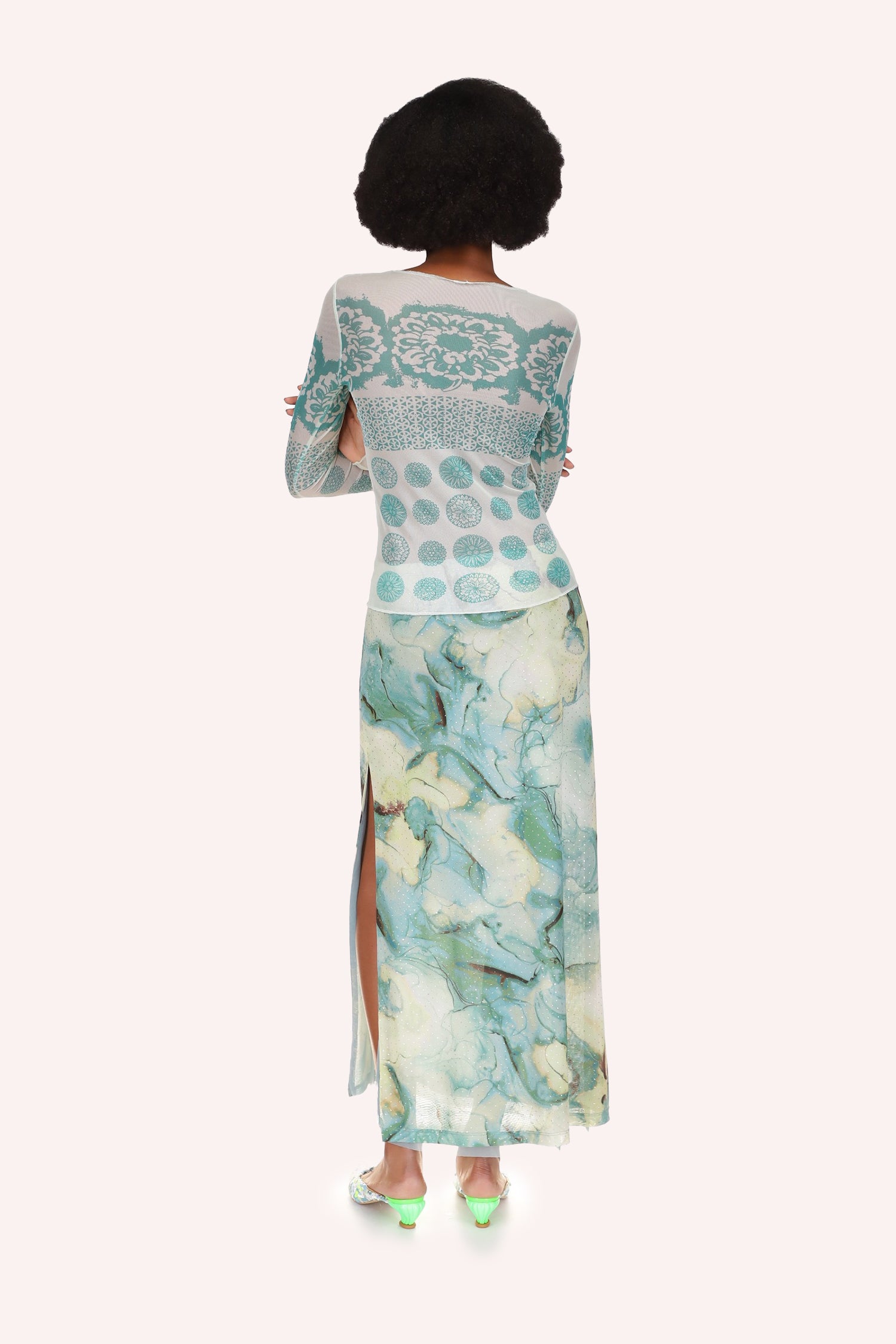 Cosmos Mesh Skirt - Anna Sui Discount