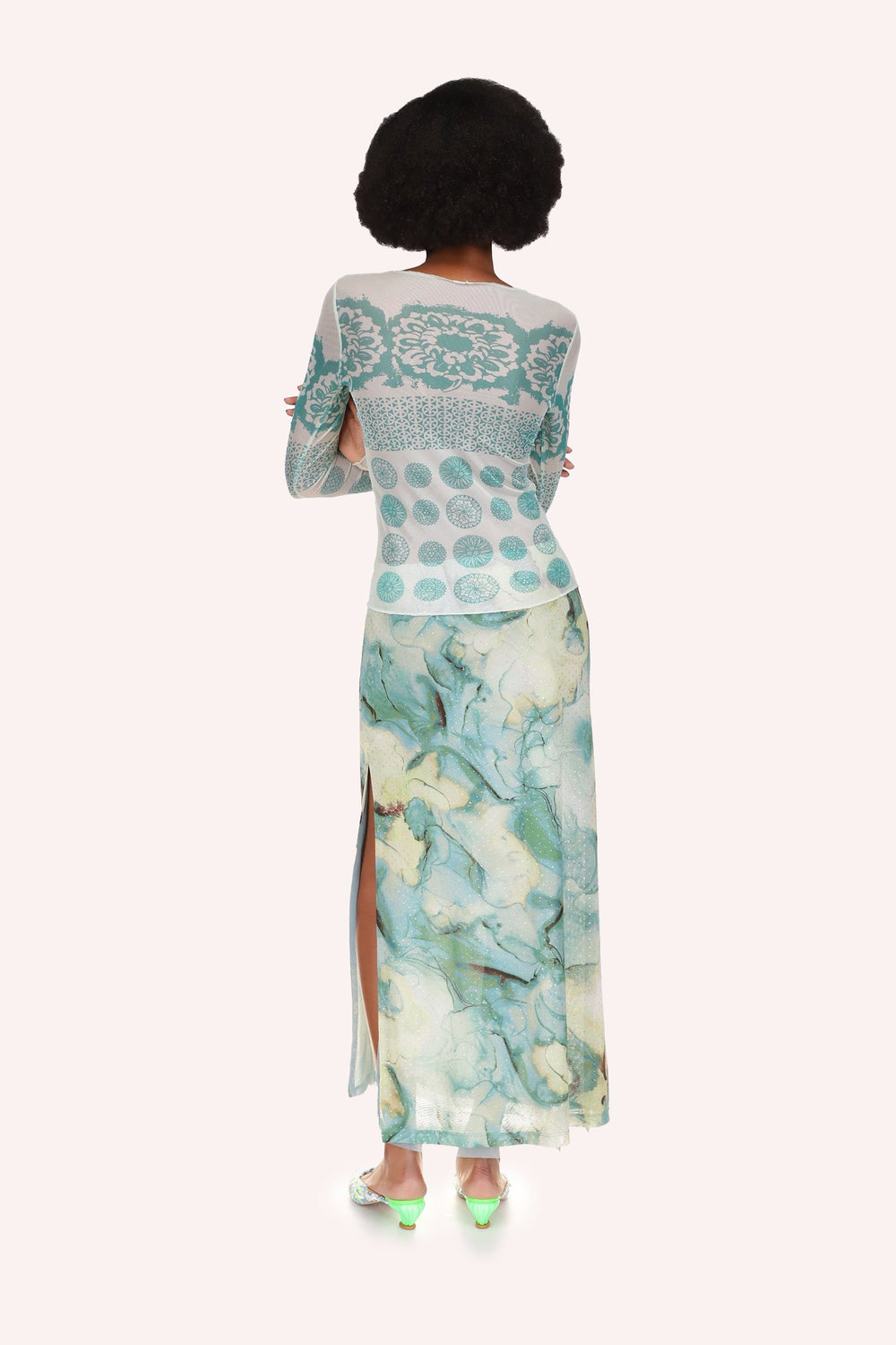 Cosmos Mesh Skirt - Anna Sui Discount