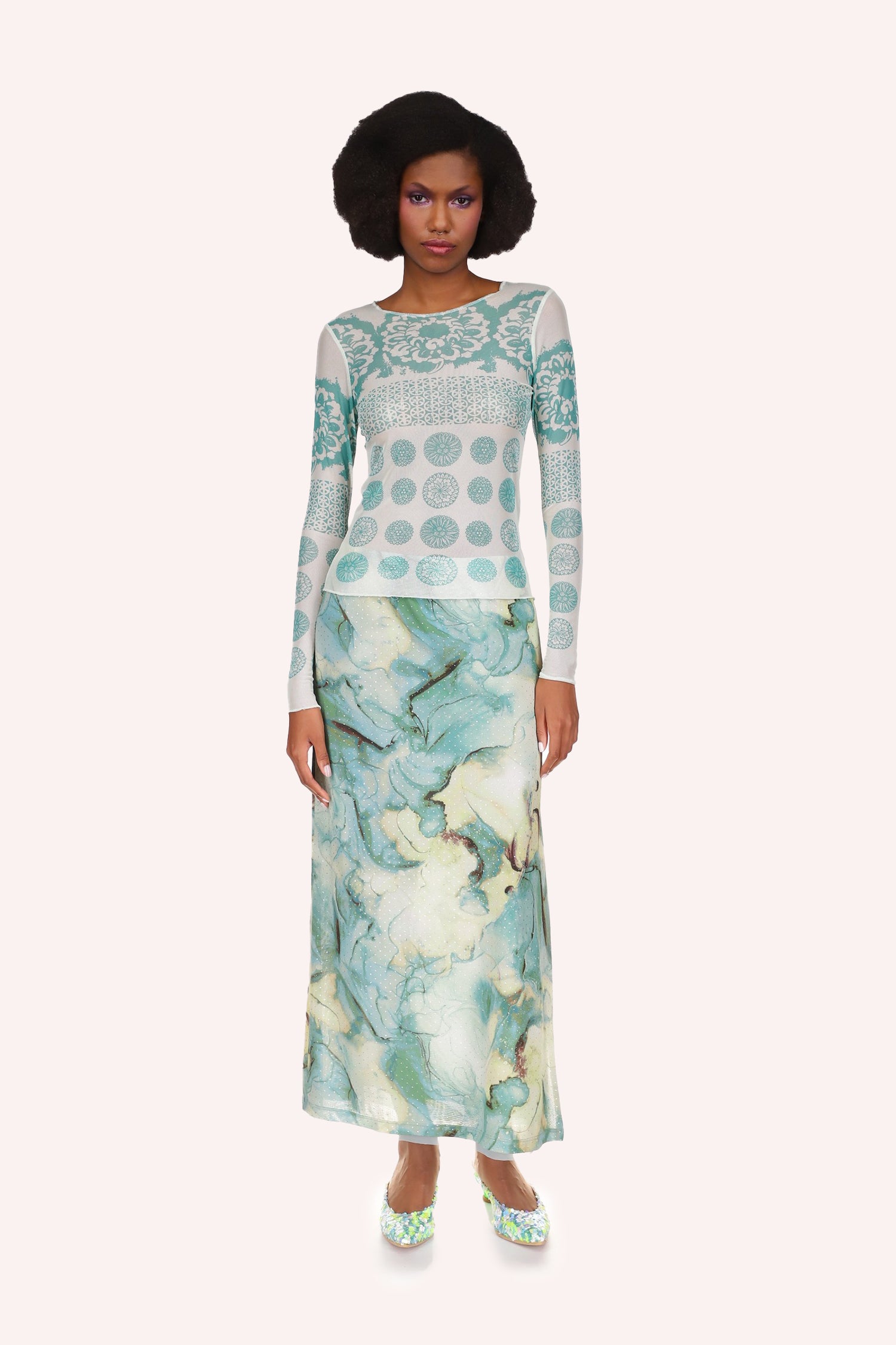 Cosmos Mesh Skirt - Anna Sui Discount