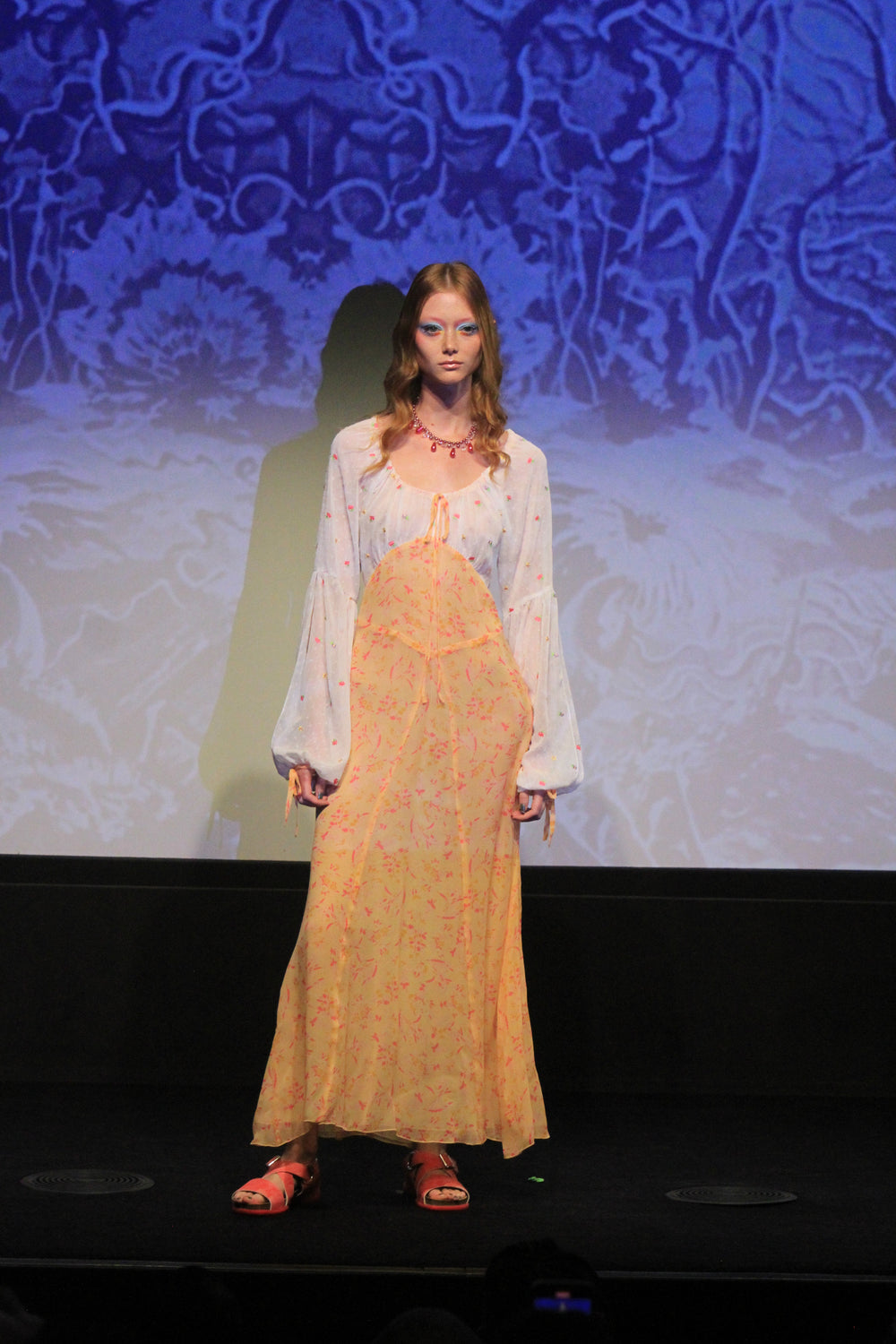 Floral Swiss Dot & Arcadia Blossom Princess Dress - Anna Sui Sale