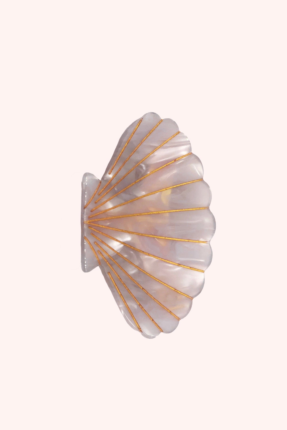 Large Rosie Pink Pastel Sea Shell Jaw Clip - Anna Sui Discount