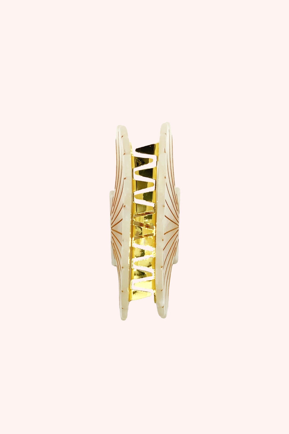 Large Ivory Pastel Sea Shell Jaw Clip - Anna Sui Outlet
