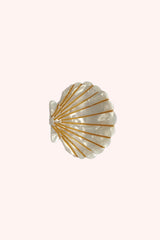 Medium Ivory Pastel Sea Shell Jaw Clip - Anna Sui Outlet