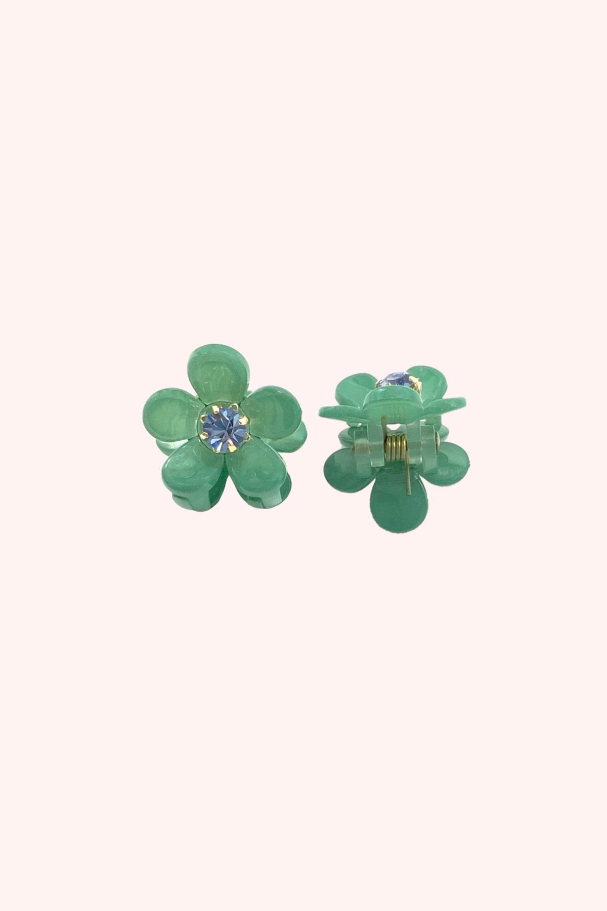 Mini Daisy Claw Clip Pair Teal - Anna Sui US