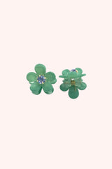 Mini Daisy Claw Clip Pair Teal - Anna Sui US