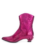 John Fluevog Western Boot - Metallic Azalea - Anna Sui Sale