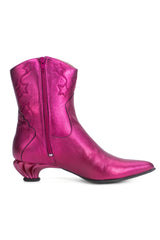 John Fluevog Western Boot - Metallic Azalea - Anna Sui Sale