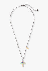 Fairytale Mushroom Necklace - Gunmetal - Anna Sui Online