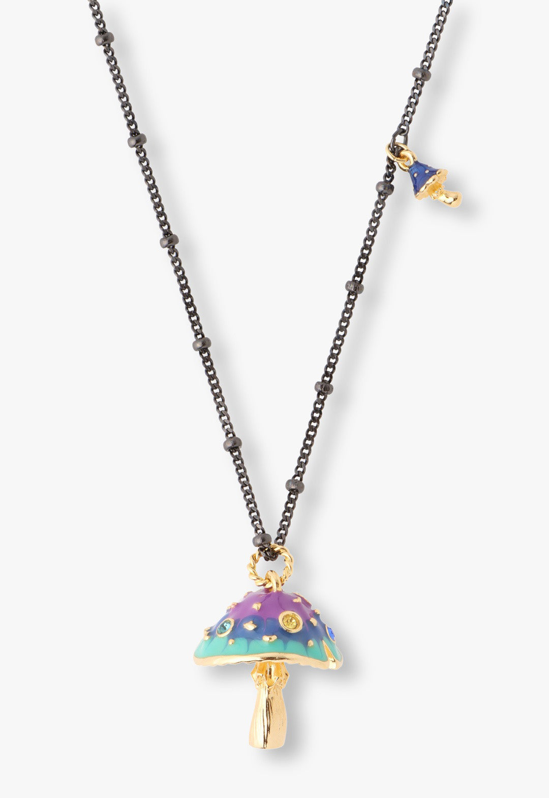Fairytale Mushroom Necklace - Gunmetal - Anna Sui Online
