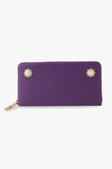 Purple Retro Button Wallet - Anna Sui US