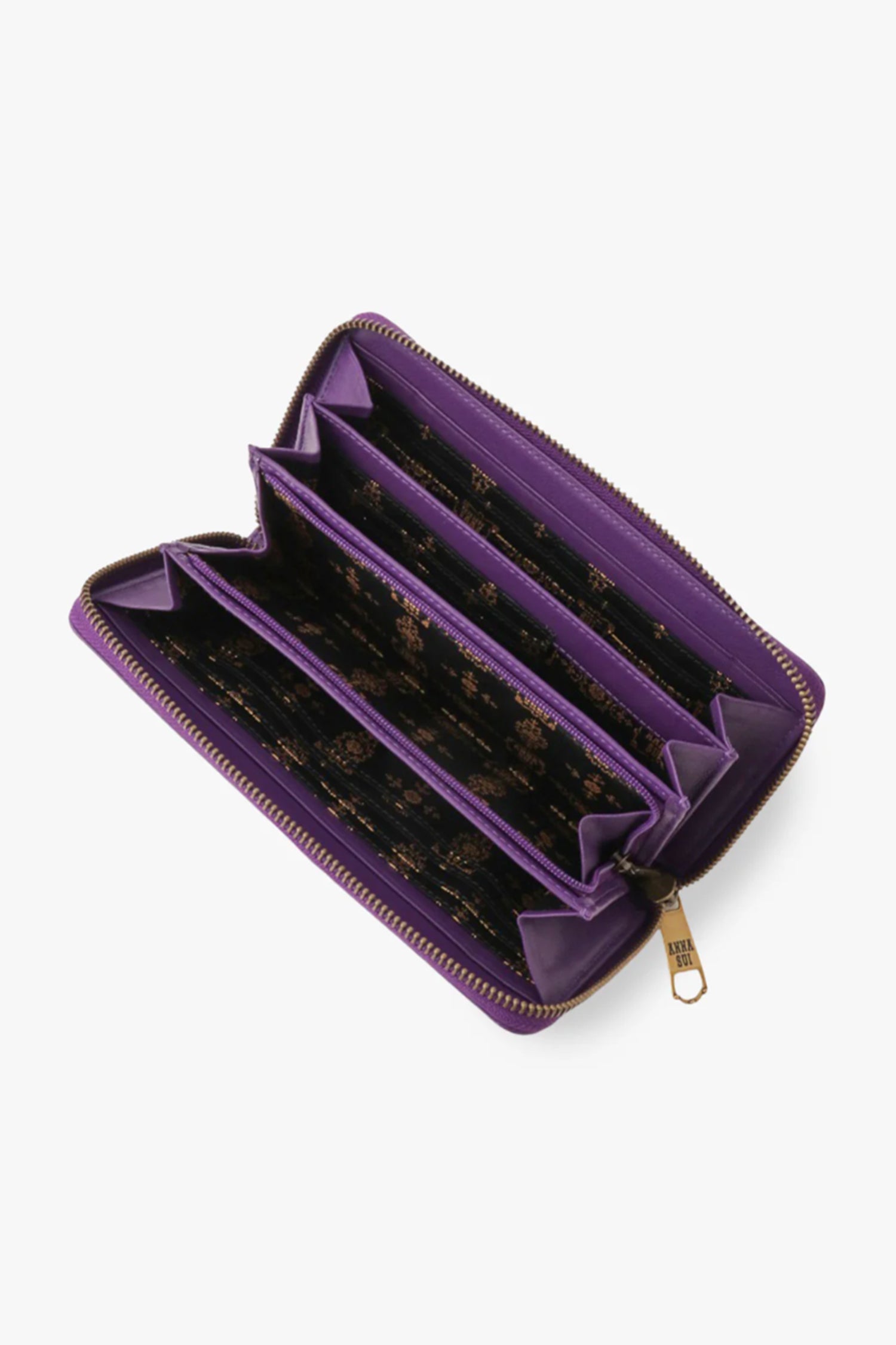 Purple Retro Button Wallet - Anna Sui US
