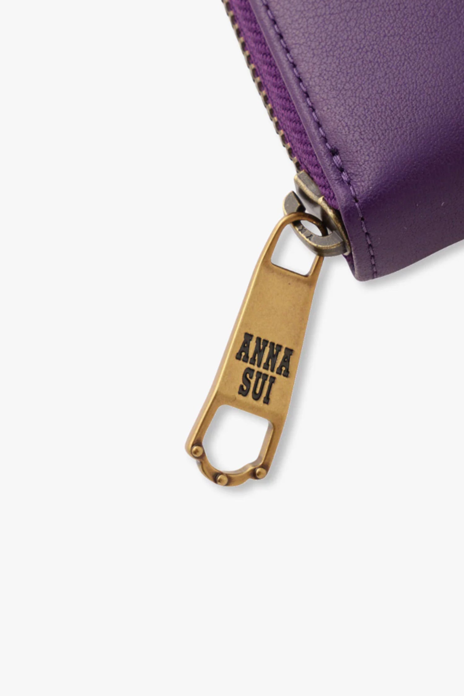 Purple Retro Button Wallet - Anna Sui US