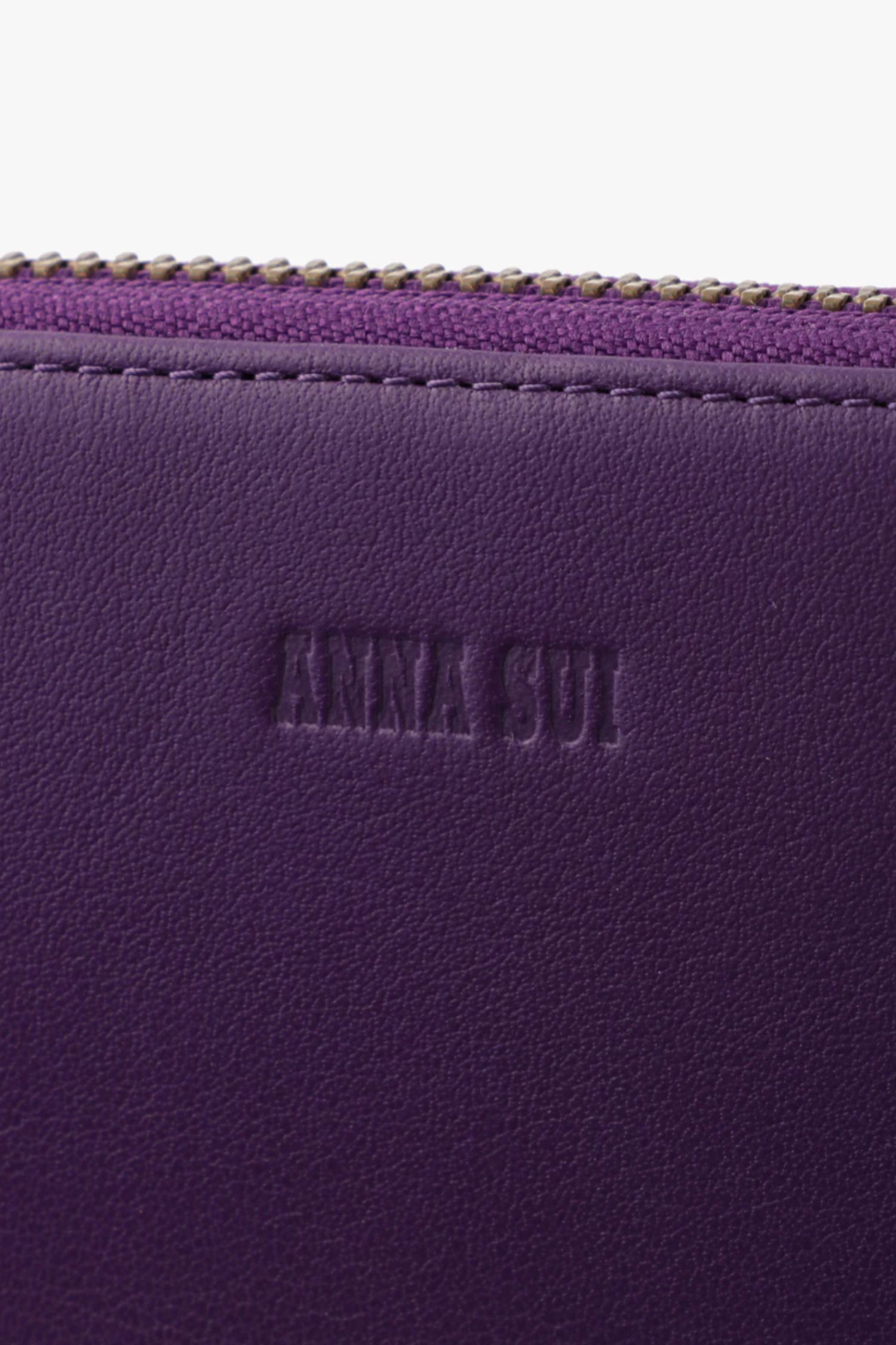 Purple Retro Button Wallet - Anna Sui US