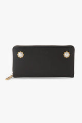 Black Retro Button Wallet - Anna Sui Discount