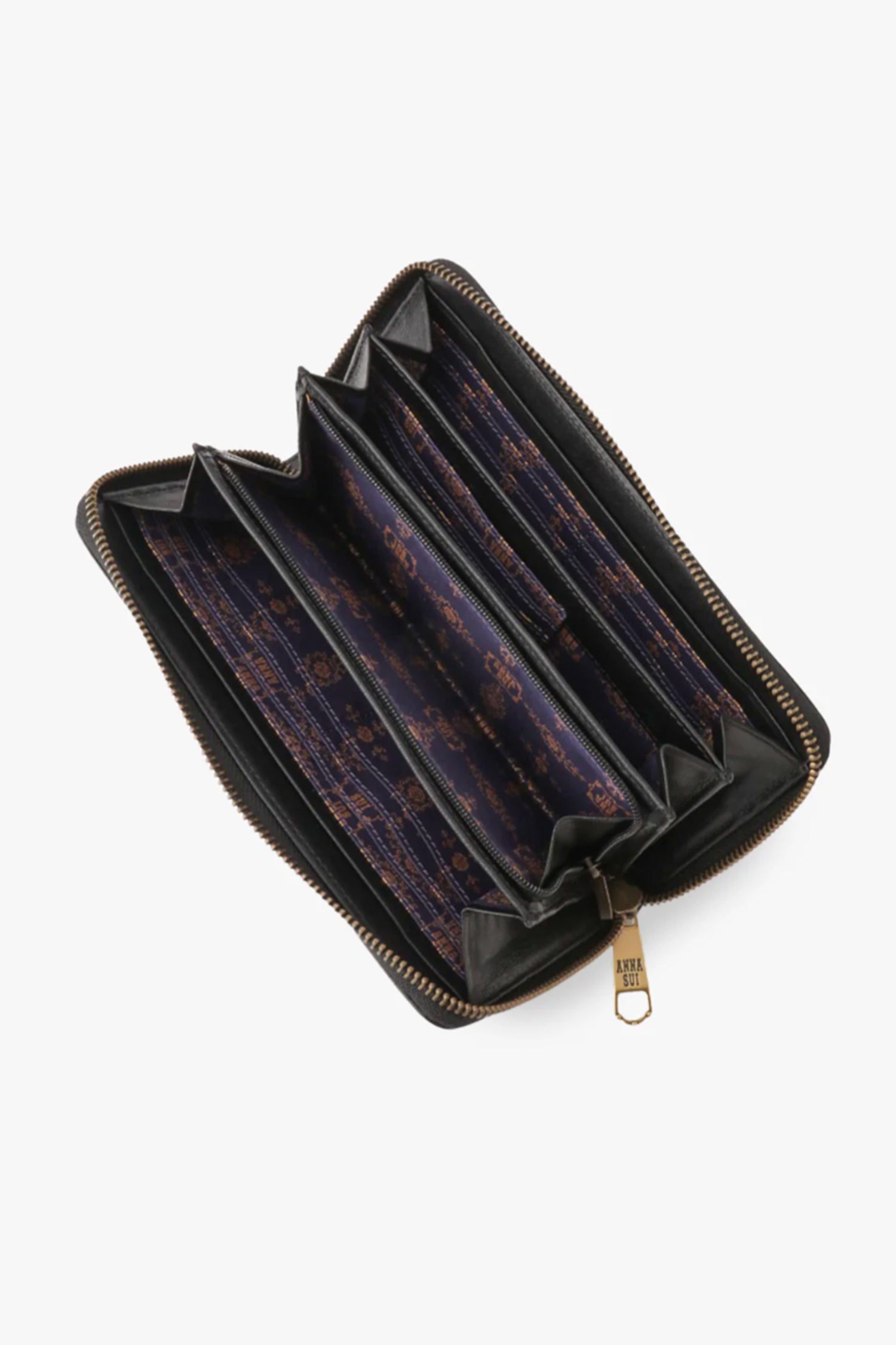 Black Retro Button Wallet - Anna Sui Discount