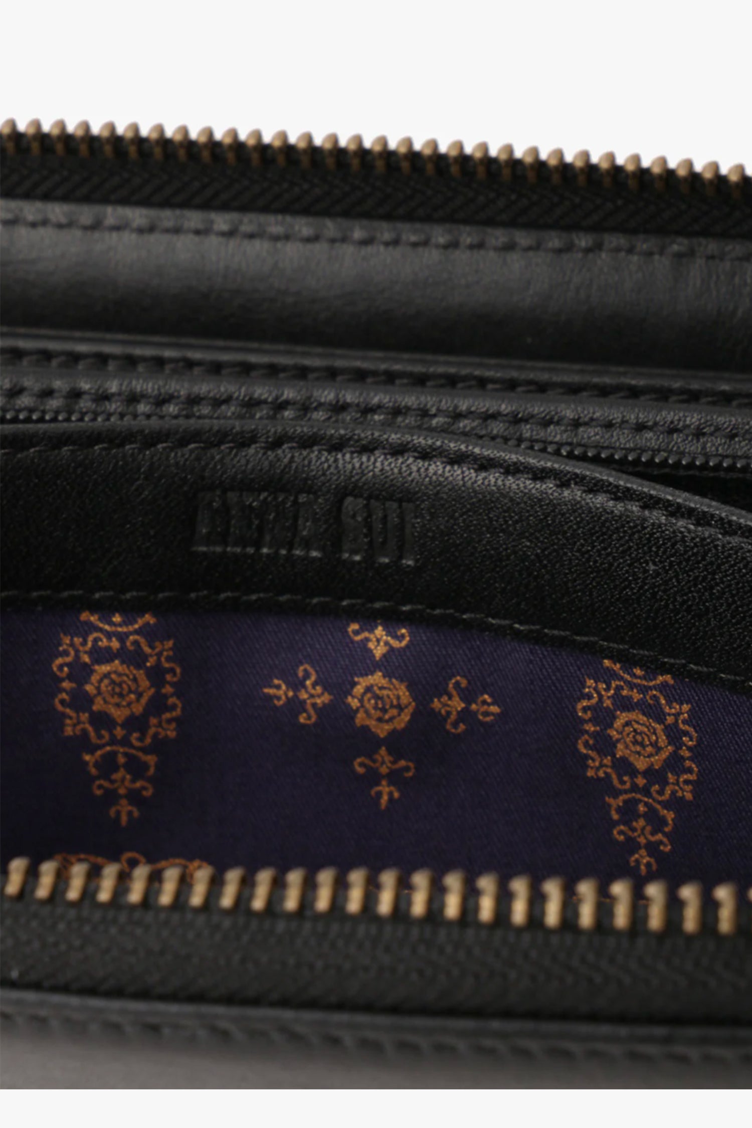 Black Retro Button Wallet - Anna Sui Discount