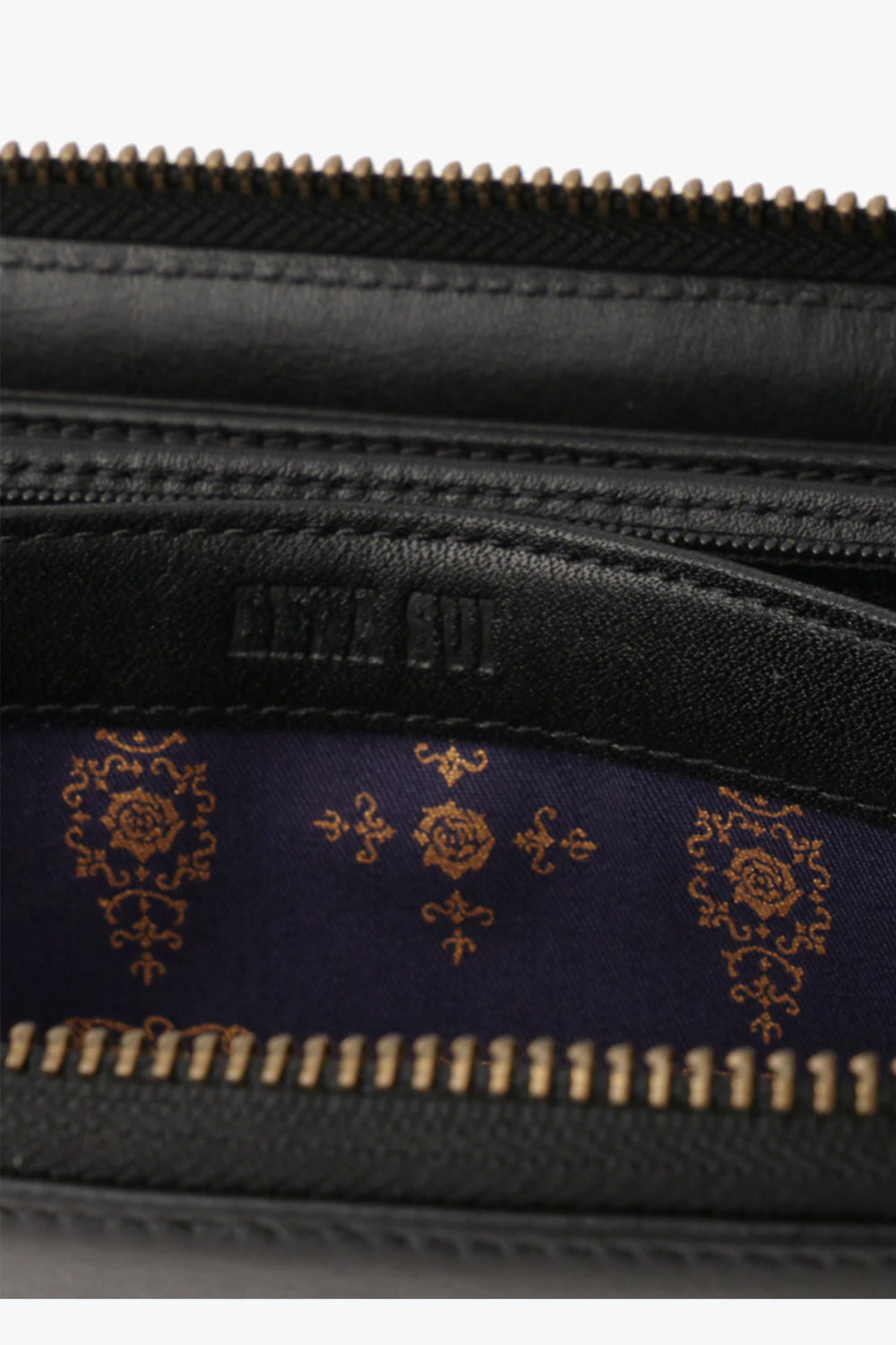 Black Retro Button Wallet - Anna Sui Discount