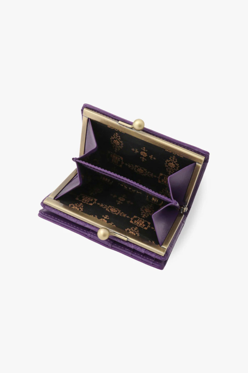 Purple Retro Button Small Wallet - Anna Sui Online
