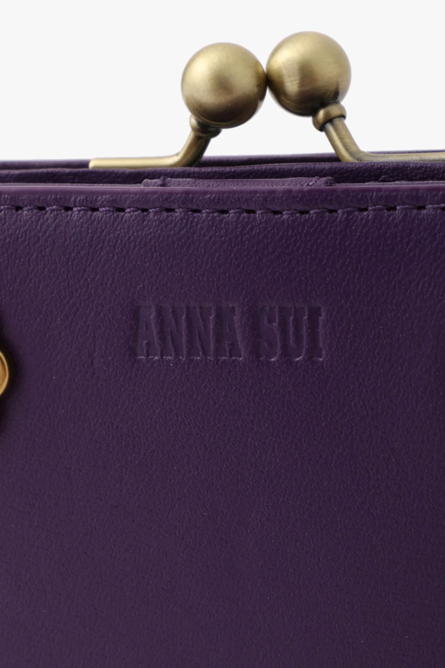 Purple Retro Button Small Wallet - Anna Sui Online