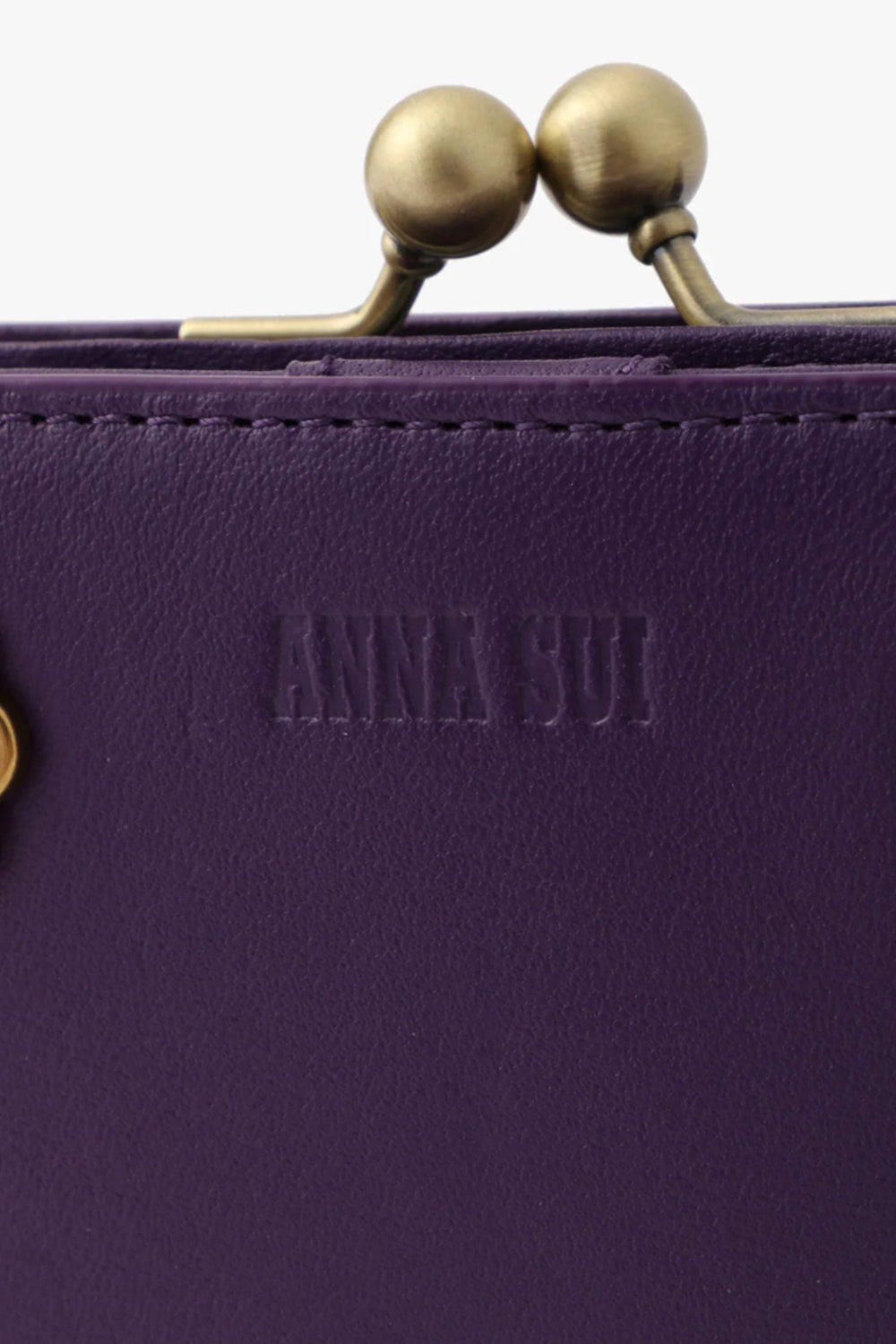 Purple Retro Button Small Wallet - Anna Sui Online