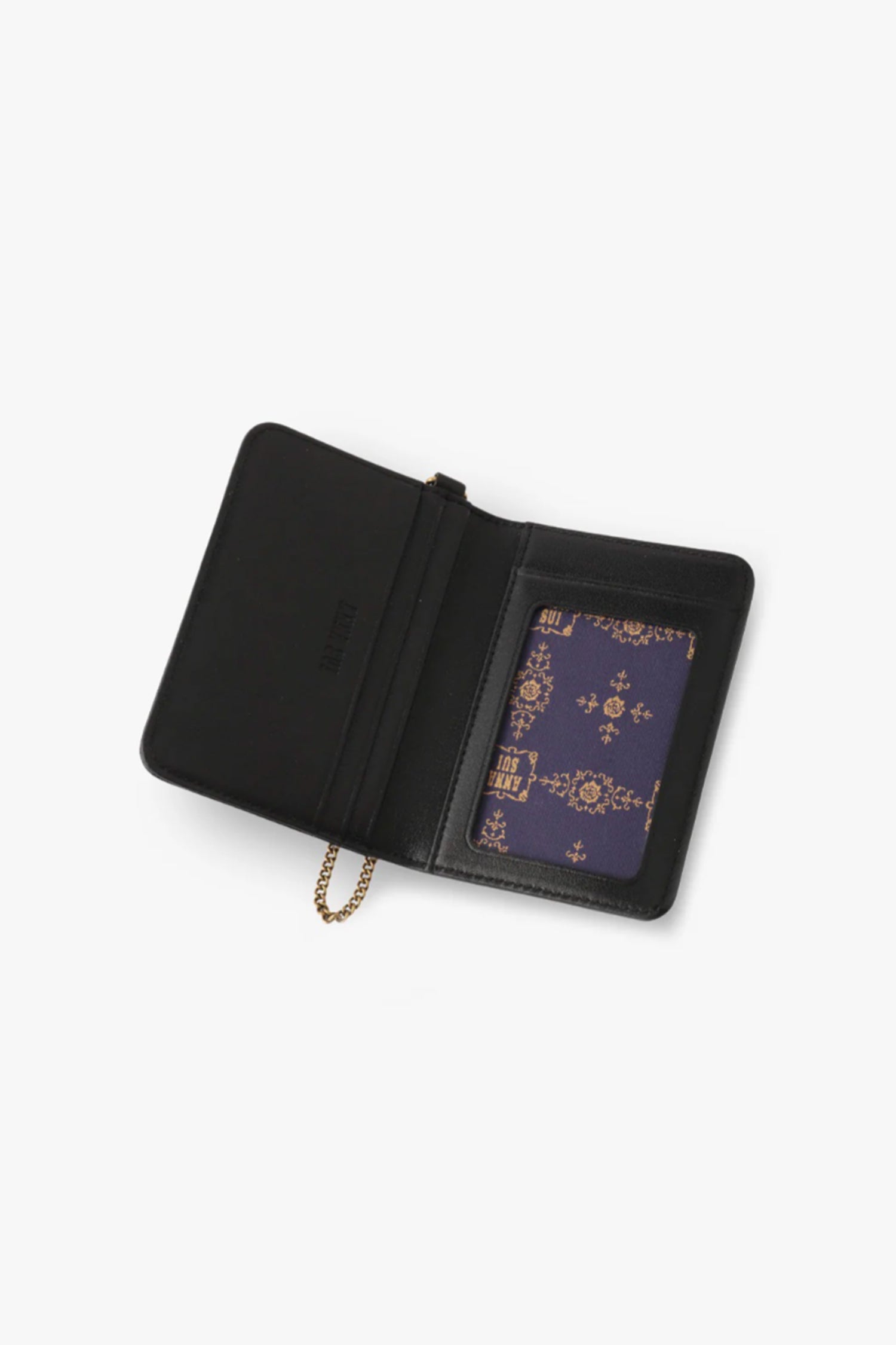 Black Retro Button Pass Case - Anna Sui Outlet