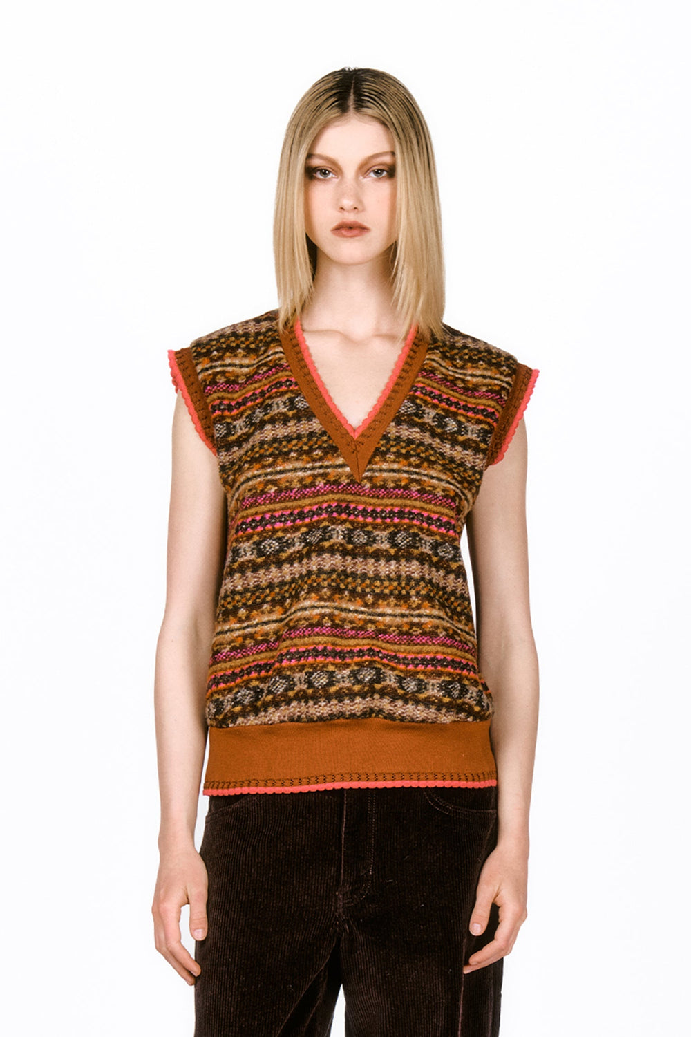 Fair Isle Fleece Vest - Anna Sui Discount
