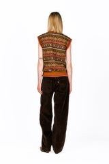 Fair Isle Fleece Vest - Anna Sui Discount