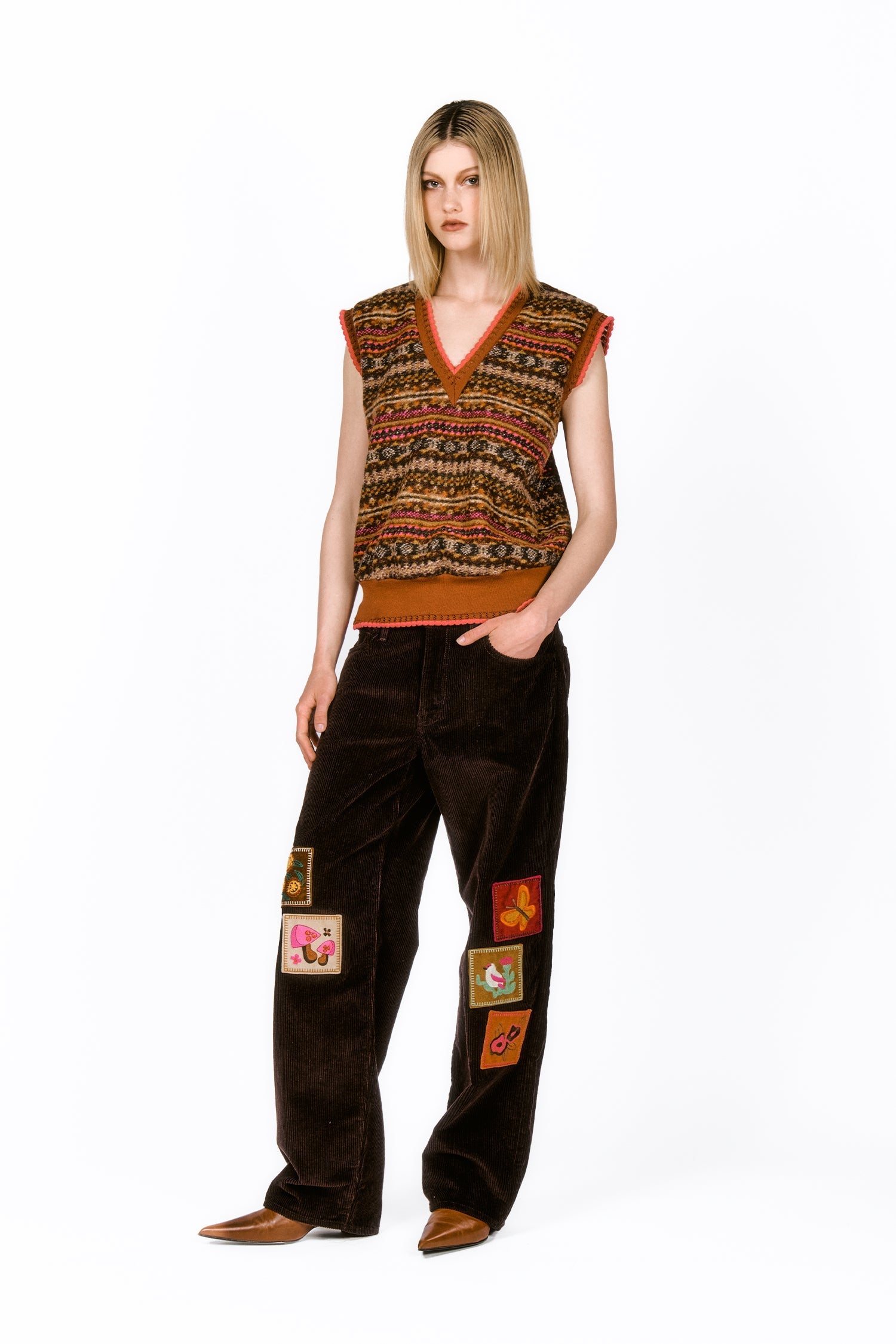 Fair Isle Fleece Vest - Anna Sui Discount
