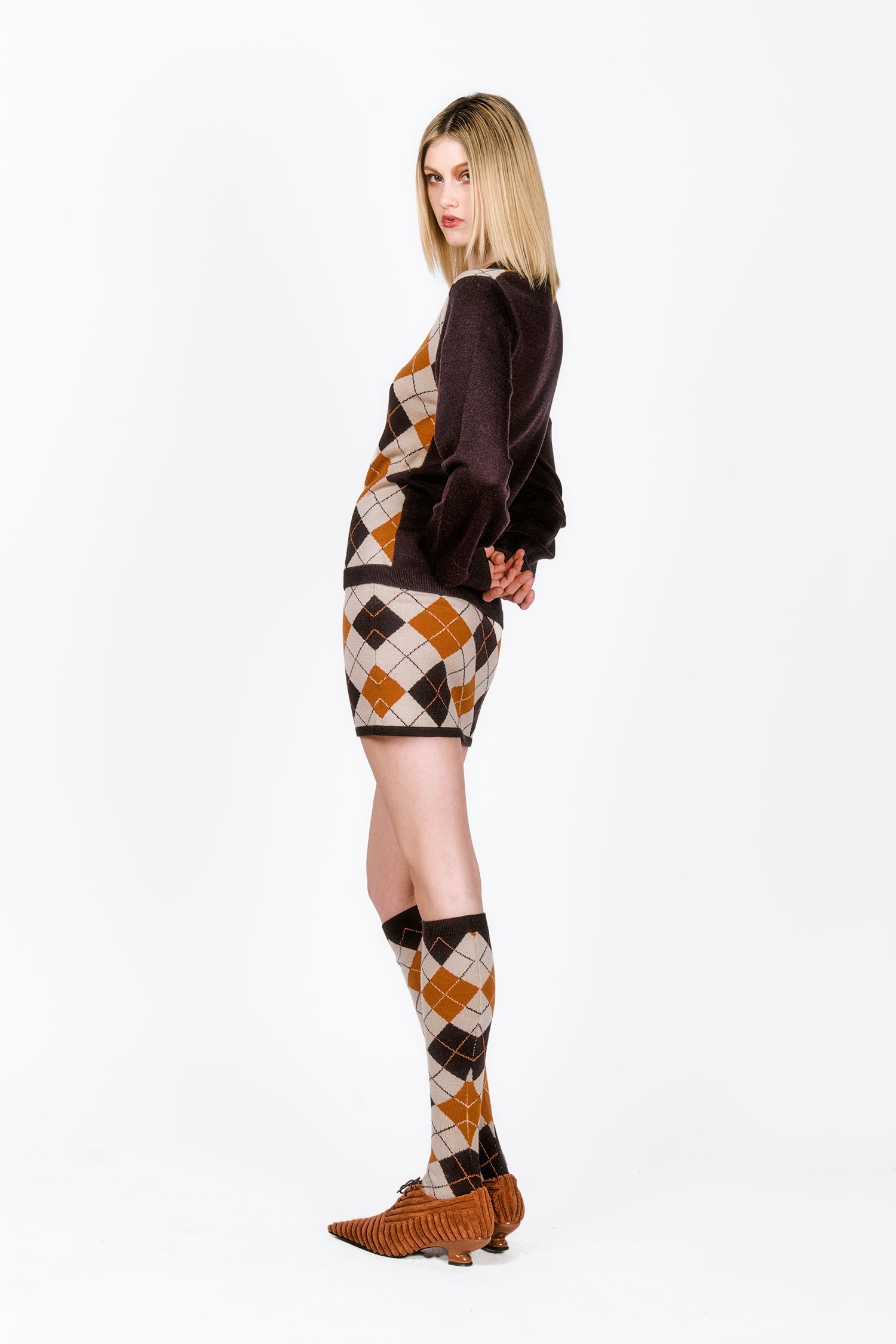 Argyle Knitwear Skirt - Anna Sui Outlet