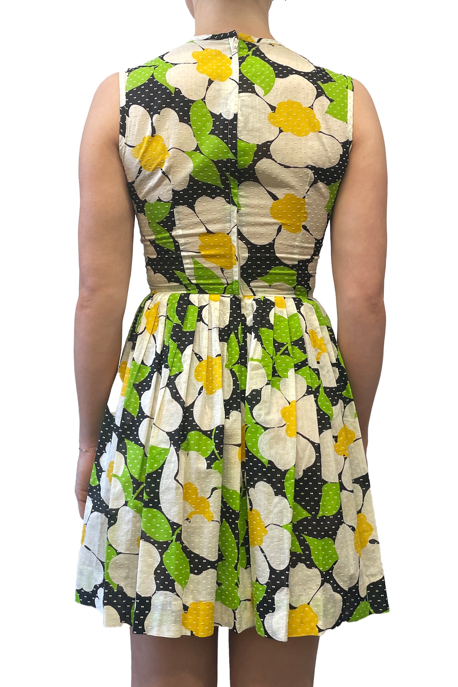 Vintage Sixties Vicky Vaughn Dotted Floral Dress - Anna Sui Discount