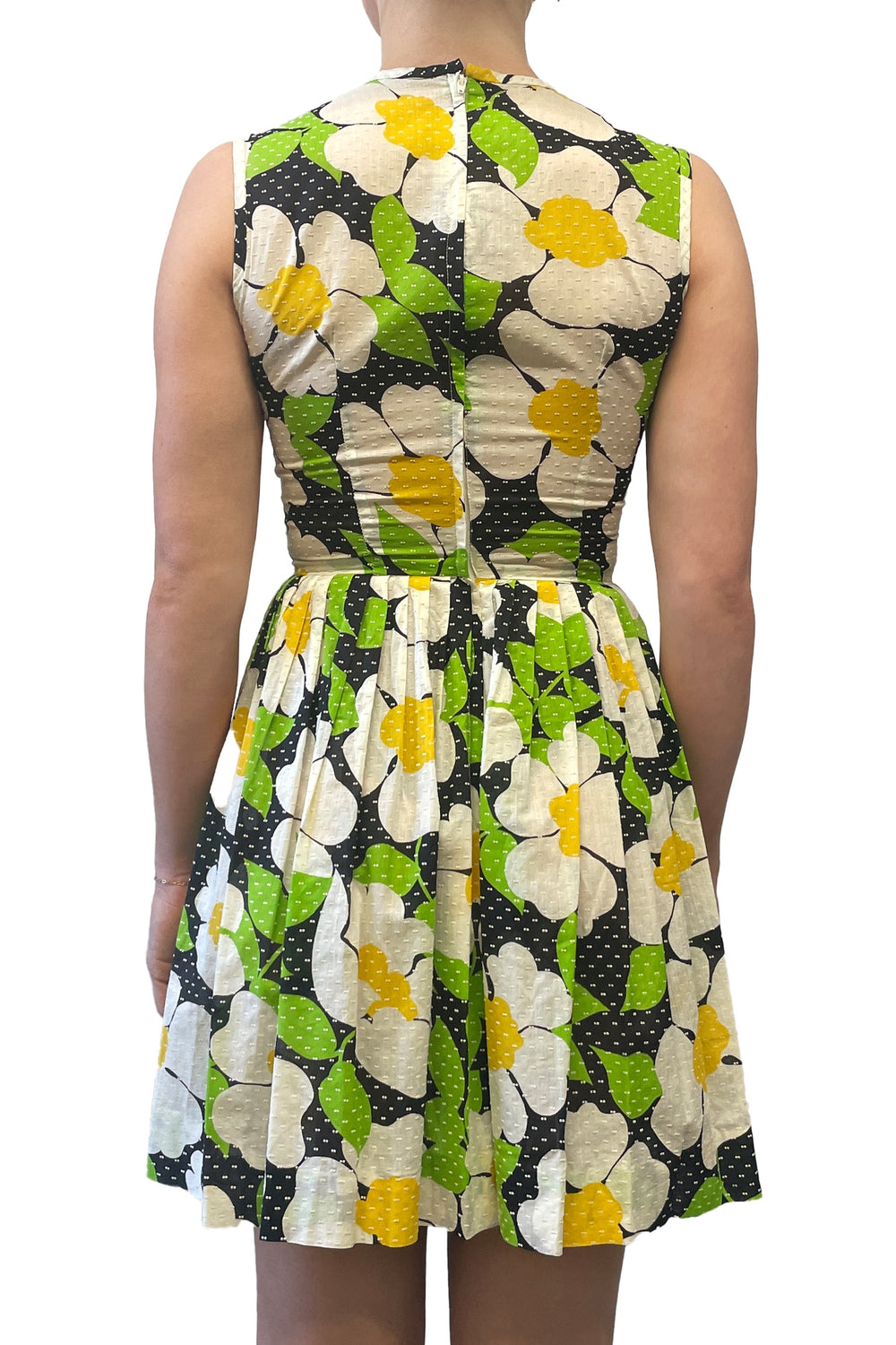 Vintage Sixties Vicky Vaughn Dotted Floral Dress - Anna Sui Discount