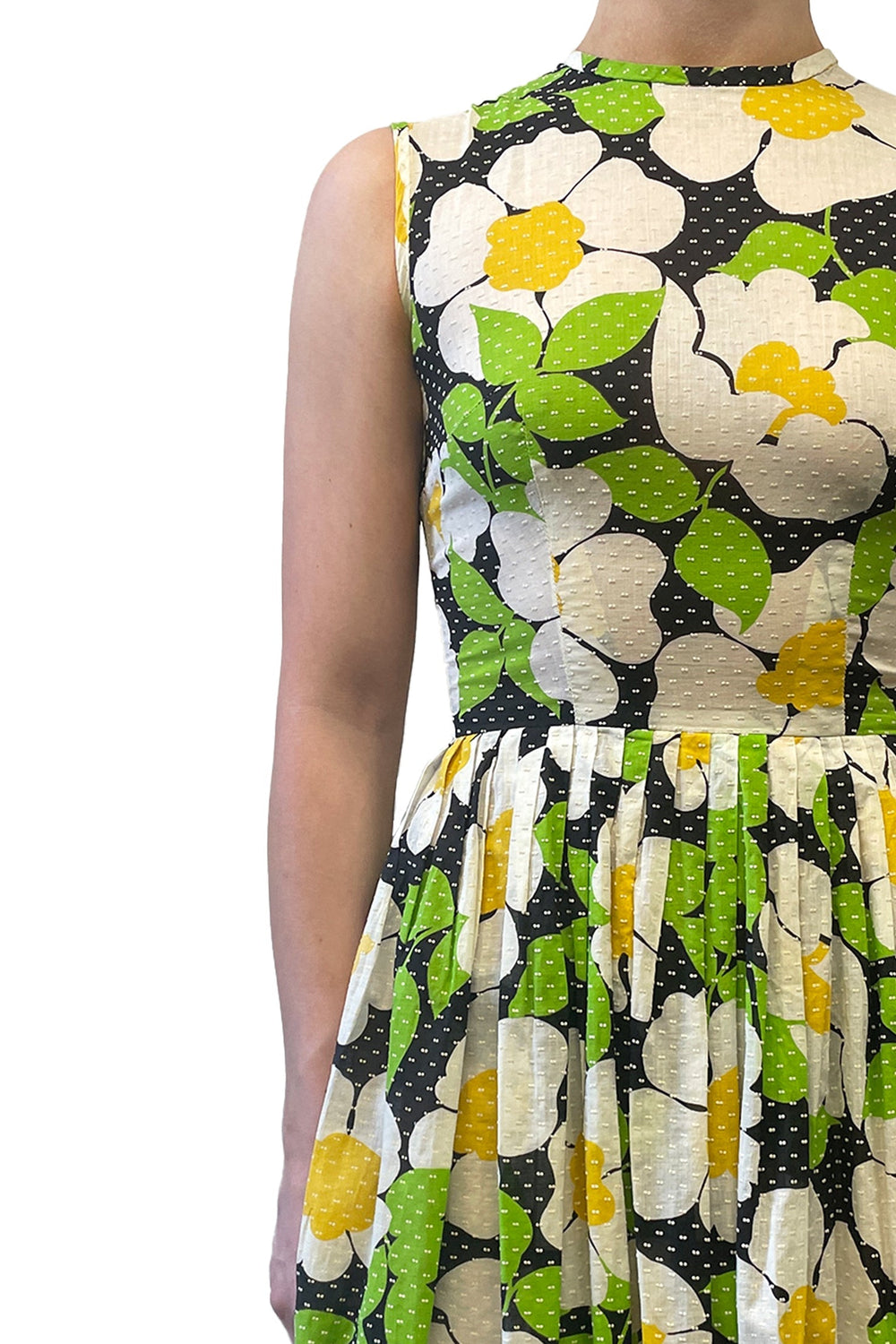 Vintage Sixties Vicky Vaughn Dotted Floral Dress - Anna Sui Discount