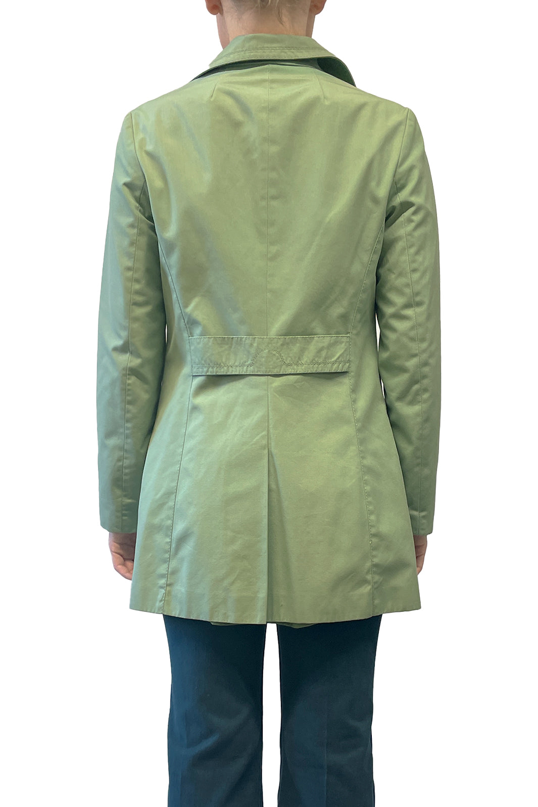 Vintage Sixties C&A Green Button Up Trench Coat - Anna Sui Online