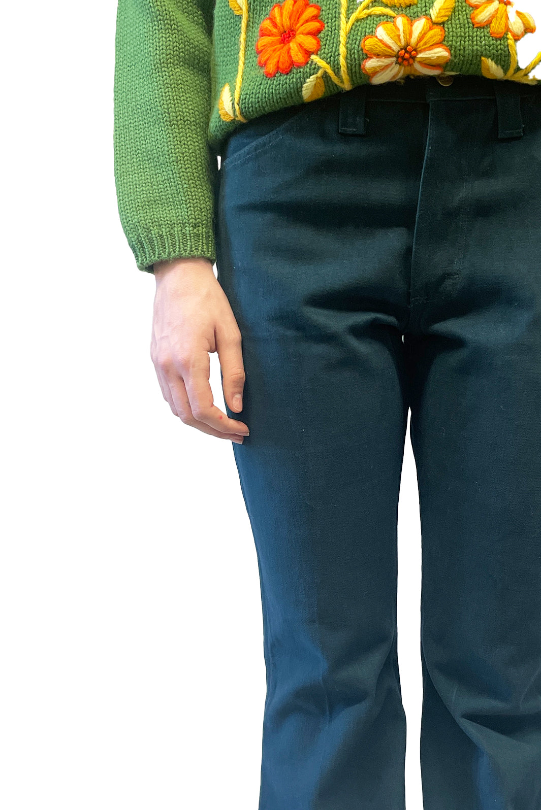 Vintage Seventies Lee Teal Flare Pants - Anna Sui Online